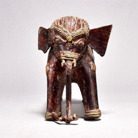 High-Quality Brass Tribal Elephant Statue for Home Decor