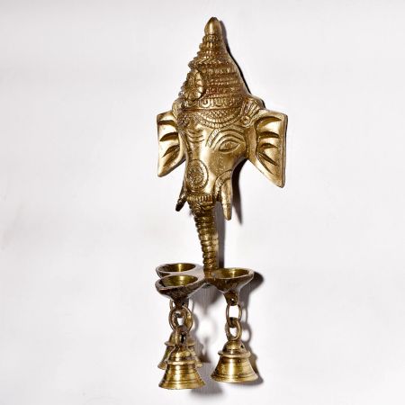 Decorative Brass Lord Ganesha Oil Lamp for Prayer Room
