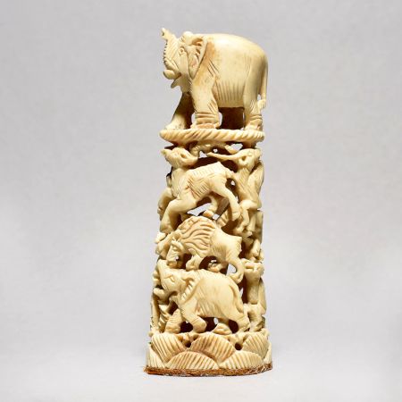 Camel Bone Handmade Elephant Statue for Home Decoration