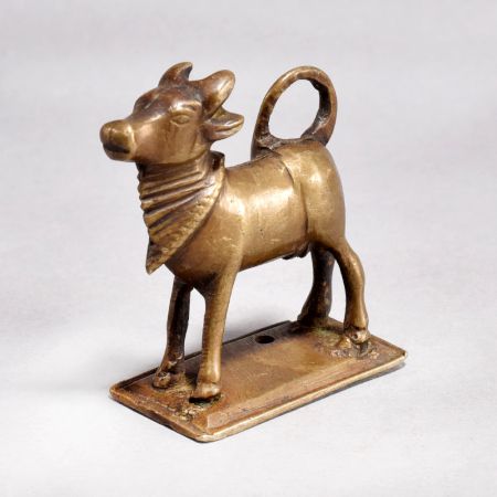 Vintage Finest Brass Nandi Bull Statue for Prayer Room