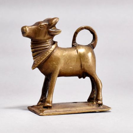 Vintage Finest Brass Nandi Bull Statue for Prayer Room