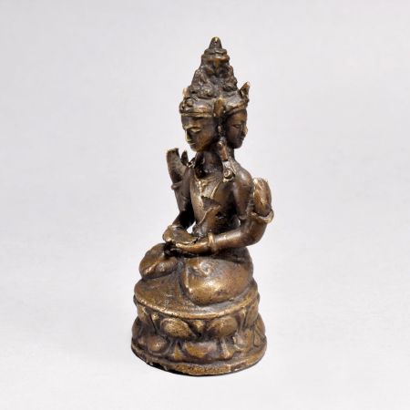 Lord Lokeshwor Brass Statue in Burmese Art for Decor