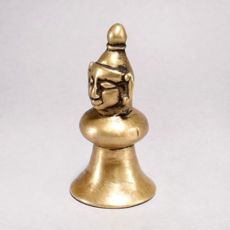Vintage High-Quality Brass Goddess Parvati Head Statue