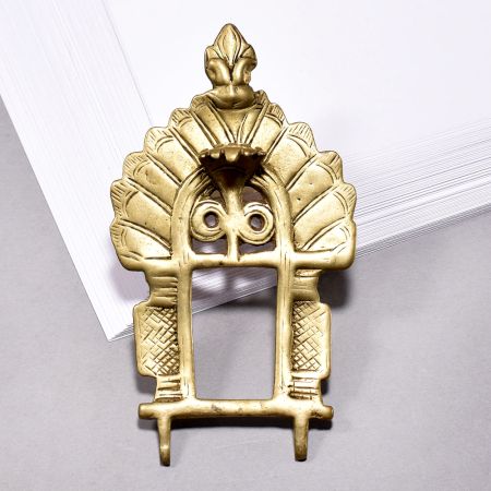 Handcrafted Finest Brass Prabhavali with Cobra in Vintage Finish