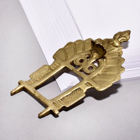 Handcrafted Finest Brass Prabhavali with Cobra in Vintage Finish