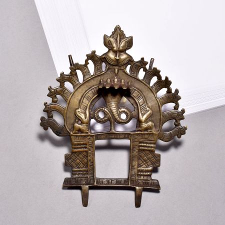 Hand Crafted Finest Brass Prabhavali with Cobra