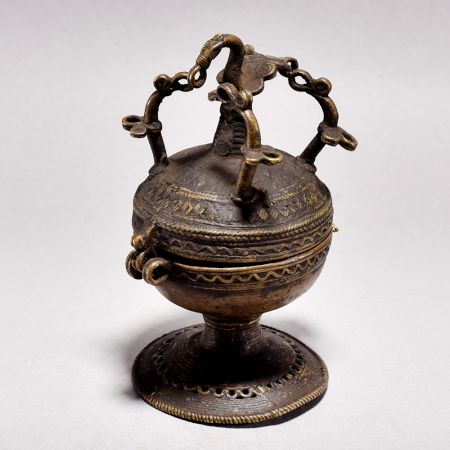 Handmade Finest Brass Bindi Box for Home Decor