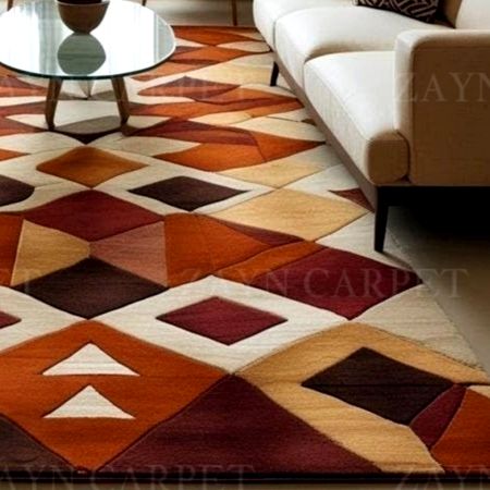 Handcrafted Geometric Contemporary Area Rug for Living Room
