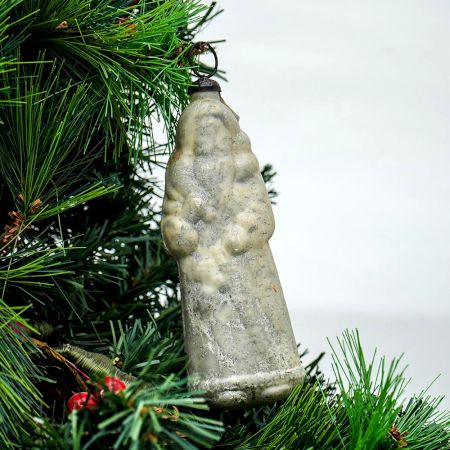 Antique German Mold Blown Figural Glass Christmas Ornament