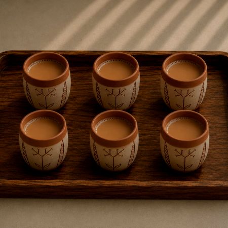 Aranika Handcrafted Terracotta Kulhad Set of 6
