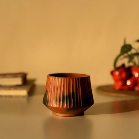 Handcrafted Sthir Ombre Terracotta Kulhad Set of 6
