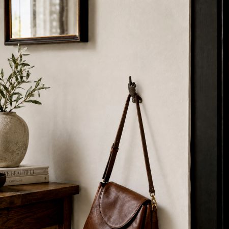 Handmade Rustic Cast Iron Middle Finger Wall Hook