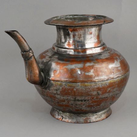 Vintage Copper Ganga Jali with Short Spout