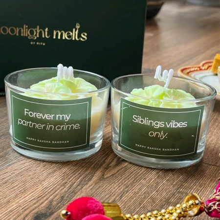 Rakhi Special Partner in Crime Soy Candle Jar Set of 2