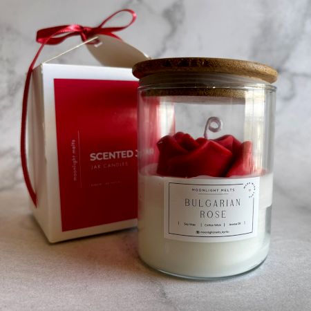 Velvet Rose Bulgarian Rose Soy Wax Glass Jar Candle