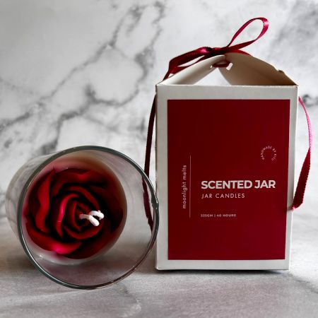 Velvet Rose Bulgarian Rose Soy Wax Glass Jar Candle