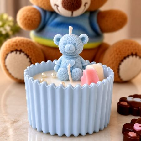 Little Blue Hug Mulberry Vanilla Crystal Jar Candle