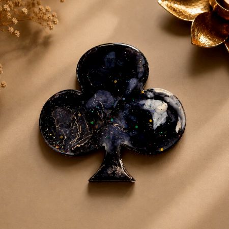 Diwali Poker Alcohol Ink Epoxy Resin Coaster Set of 4