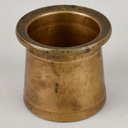 Brass Cylindrical Pen Holder with Flared Rim