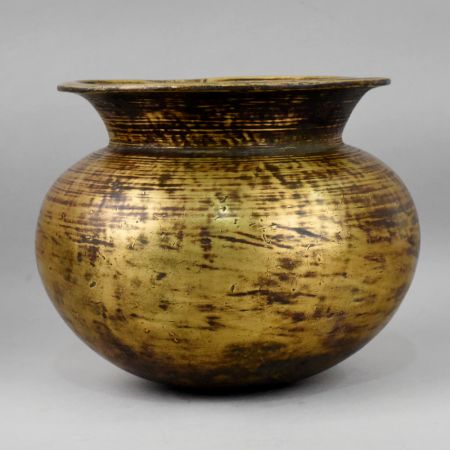 Antique Brass Decorative Round Pot