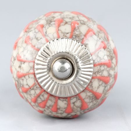 Peach Crackle Wheel Dresser Ceramic Knob