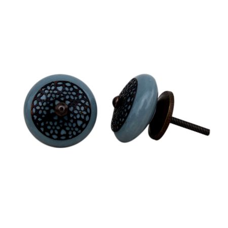 Grey Strewn Flat Knob