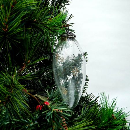 Clear Parsnips Golden Star Christmas Hanging