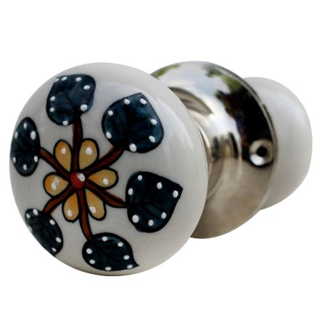 Saintpaulia Flower Mortice Door Handles 2.5