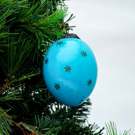 Turquoise Tiny Flower Avocado Big Christmas Hanging