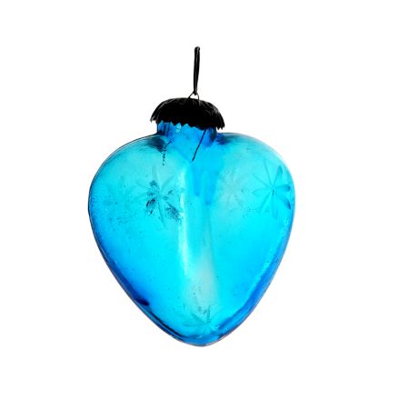 Set Of 4 Piece Turquoise Star Cut Christmas Hanging