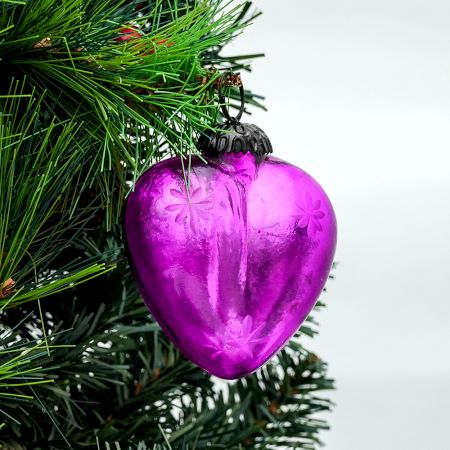 Set Of 4 Piece Pink Star Cut Christmas Hanging