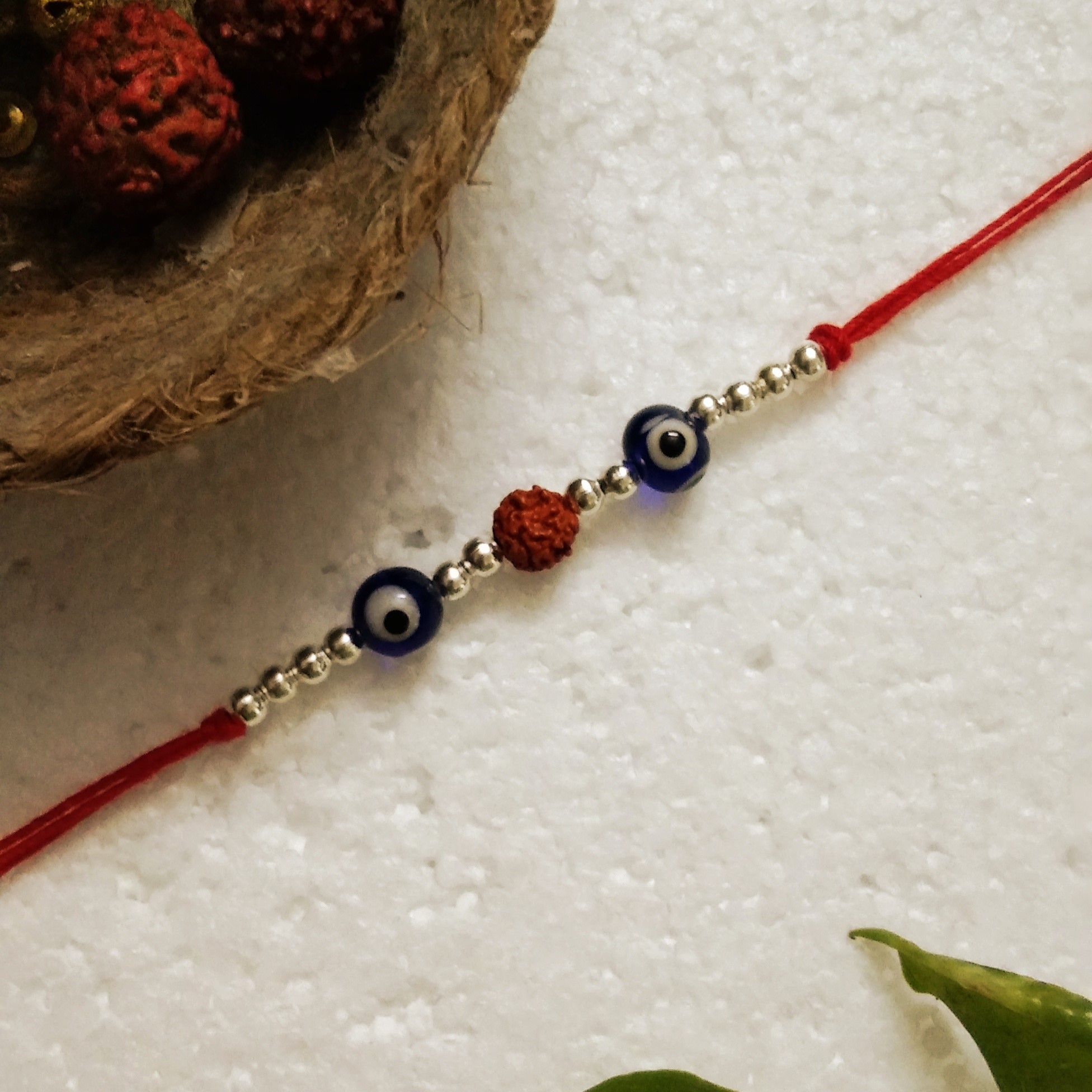 Elegant Acrylic Beads, Glass Rakhi for Brothers