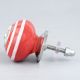 Red White Stripes Knob
