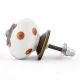 White Camel Dot Ceramic Knob