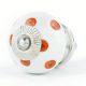 White Camel Dot Ceramic Knob