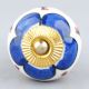 Navy Blue Canterbury Bells Ceramic Knob