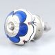 Navy Blue Canterbury Bells Ceramic Knob