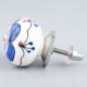 Navy Blue Canterbury Bells Ceramic Knob