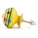 Yellow Stripes Dotted Ceramic Knob