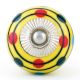 Yellow Stripes Dotted Ceramic Knob
