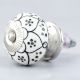 Black Poinsettia Flower Ceramic Knob