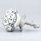 Black Poinsettia Flower Ceramic Knob