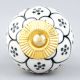 Black Poinsettia Flower Ceramic Knob