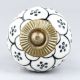 Black Poinsettia Flower Ceramic Knob
