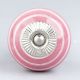 Pink Knob White Striped