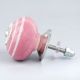 Pink Knob White Striped