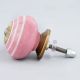 Pink Knob White Striped