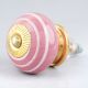 Pink Knob White Striped