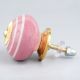 Pink Knob White Striped