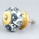 Grey Tiny Flower Cabinet Knob